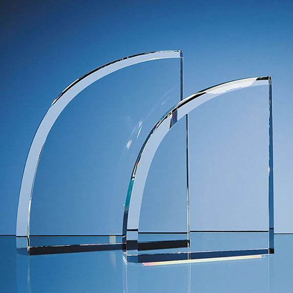 7in Optic Crystal Curve Award