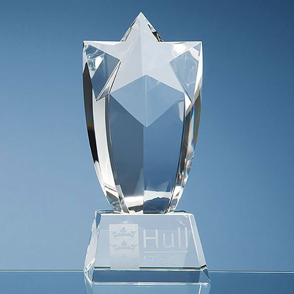 8in Optic Crystal Starburst Award